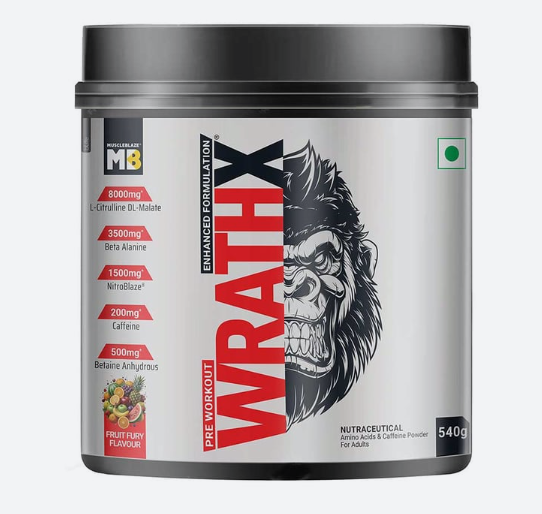 MuscleBlaze Pre Workout WrathX 540g