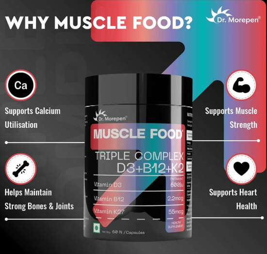 DR. MORPEN Muscle Food Triple Complex D3+B12+K2