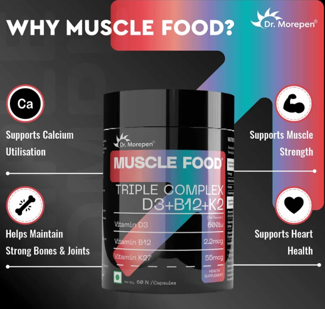 DR. MORPEN Muscle Food Triple Complex D3+B12+K2