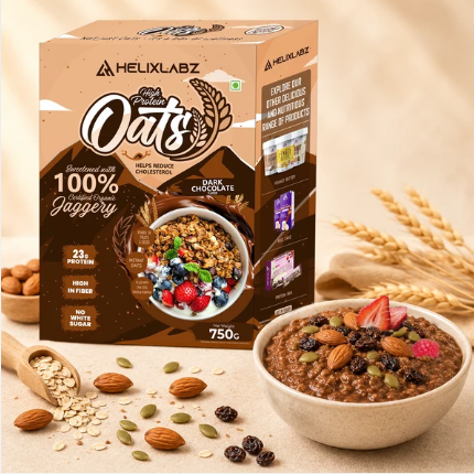 Helix High Protein Oats – Dark Chocolate 750g