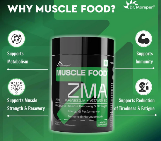 DR. MORPEN Muscle Food ZMA ZINC +MAGNESIUM + VITAMIN B6