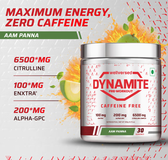 Dynamite Pre-Workout Caffeine Free 390g, 30 SERVING