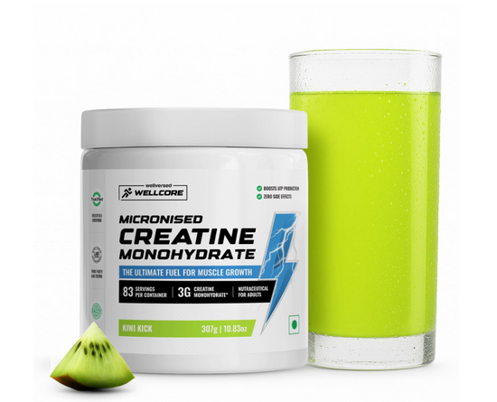 WELLVERSED Wellcore Pure Micronised Creatine Monohydrate 122g, 33 servings