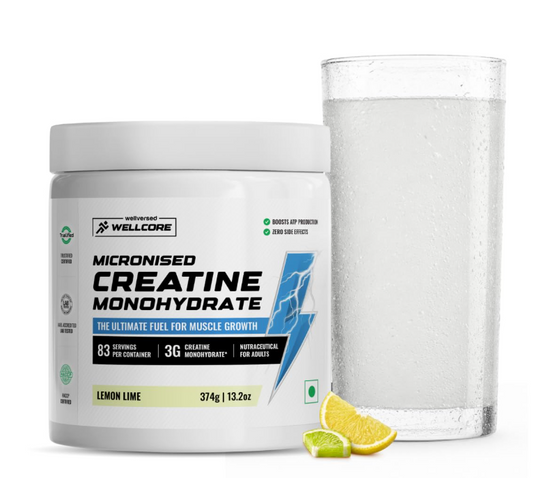 WELLVERSED Wellcore Pure Micronised Creatine Monohydrate 122g, 33 servings