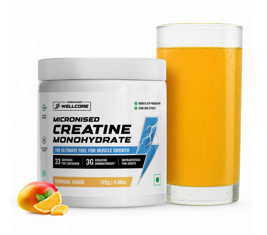 WELLVERSED Wellcore Pure Micronised Creatine Monohydrate 122g, 33 servings