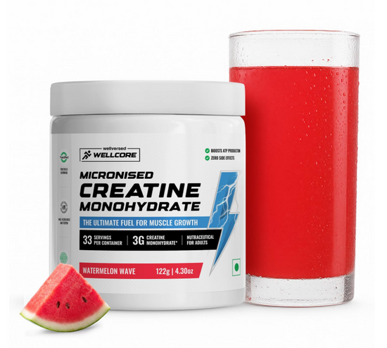WELLVERSED Wellcore Pure Micronised Creatine Monohydrate 122g, 33 servings