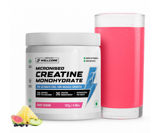 WELLVERSED Wellcore Pure Micronised Creatine Monohydrate 122g, 33 servings