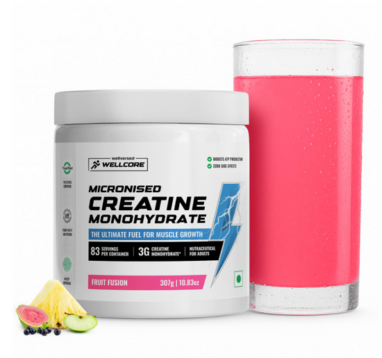 WELLVERSED Wellcore Pure Micronised Creatine Monohydrate (307g, 83 servings)