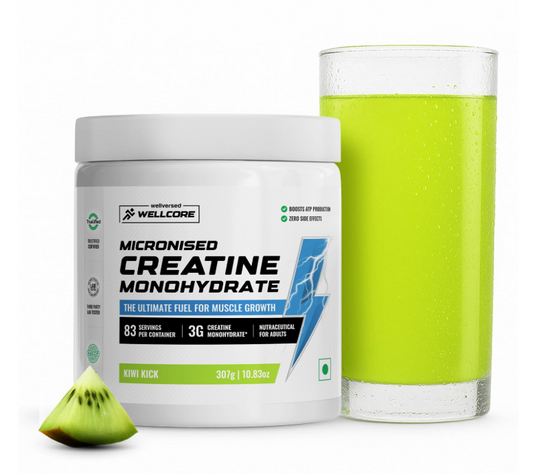 WELLVERSED Wellcore Pure Micronised Creatine Monohydrate (307g, 83 servings)