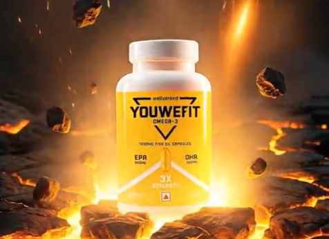 WELLVERSED YOUWEFIT Omega-3 Fish Oil 1250mg Triple Strength Fish Oil Capsules