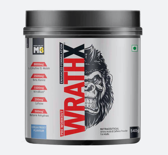 MuscleBlaze Pre Workout WrathX 540g